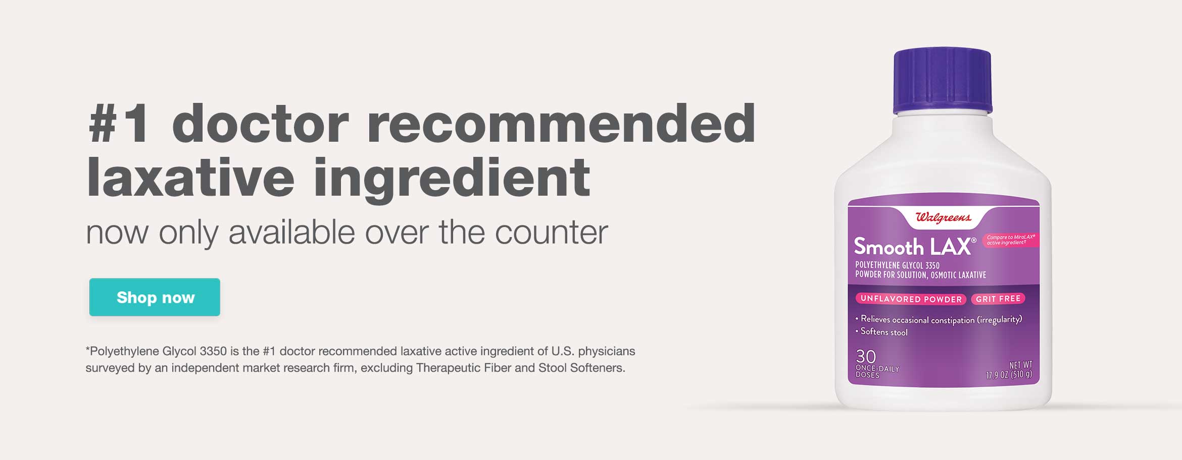#1 doctor recommended laxative ingredient now only available over the counter. Shop now.